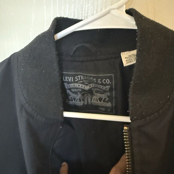 Levi's Men's Lined Thermore Full Zip Bomber Flight Jacket Black Sz Small - Picture 3 of 10